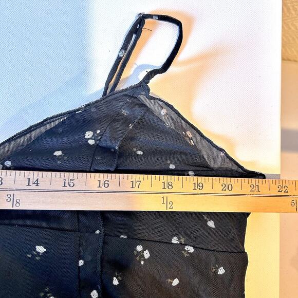 Y2K Babydoll Dark Fairy Whimsygoth Micro Floral Sheer Dainty Tank Women XXL - Picture 5 of 8